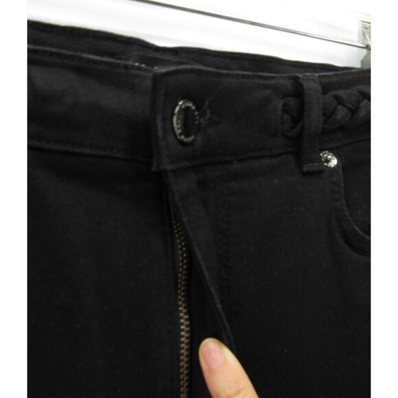 Ted Baker Jeans 32 Straight Denim Stretch Pants Braided Waist Belt - Picture 2 of 11